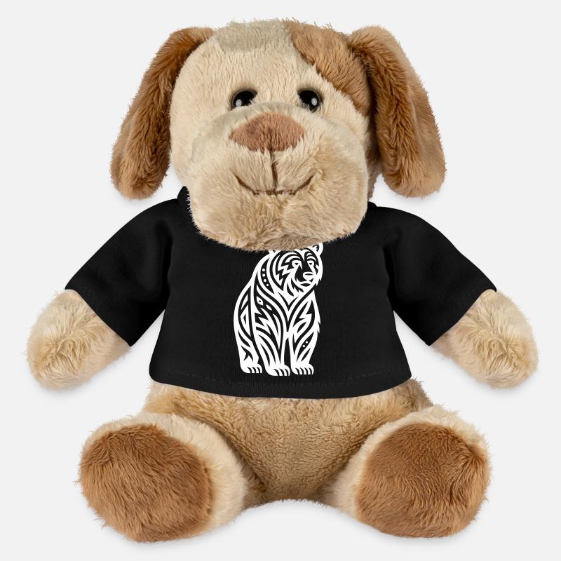 Just a White Bear #2 / JustN-imal - Chien en peluche Helge MiniFeet® - noir