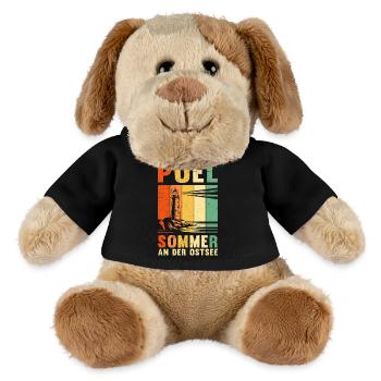 POEL SOMMER AN DER OSTSEE Retro Lustiges - MiniFeet® Hund Helge - Schwarz - Vorne