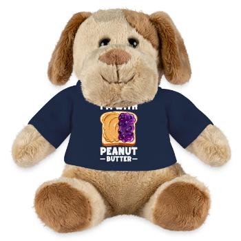 Look Partner Beurre de Cacahuète & Confiture Design - Chien en peluche Helge MiniFeet® - bleu marine - Devant