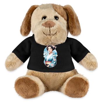 Japanerin im Kimono - Japan - Manga - MiniFeet® Hund Helge - Schwarz - Vorne