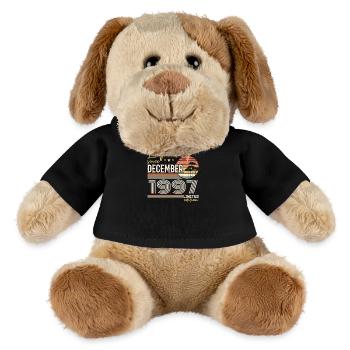 Geschenk zum 28-jährigen Jubiläum Dezember 1997 - MiniFeet® Hund Helge - Schwarz - Vorne