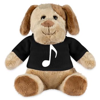 Musiknote weiß Musik - MiniFeet® Hund Helge - Schwarz - Vorne
