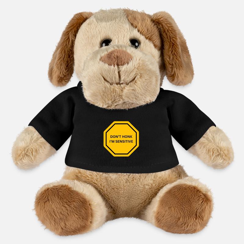 DONT HONK I M SENSITIVE SHIELD - MiniFeet® Hund Helge - Schwarz