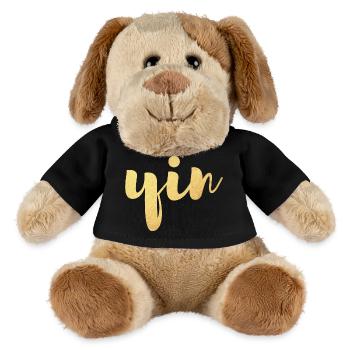 Yin (Yin et Yang) Gold Yoga Look partenaire - Chien en peluche Helge MiniFeet® - noir - Devant