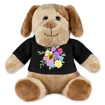 Blumenstrauß - MiniFeet® Hund Helge - Schwarz - Vorne