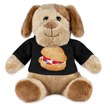 Mit Sahne und Beeren gefüllter Windbeutel - MiniFeet® Hund Helge - Schwarz - Vorne