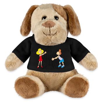 Kids play volleyball - MiniFeet® Dog Helge - black - Front