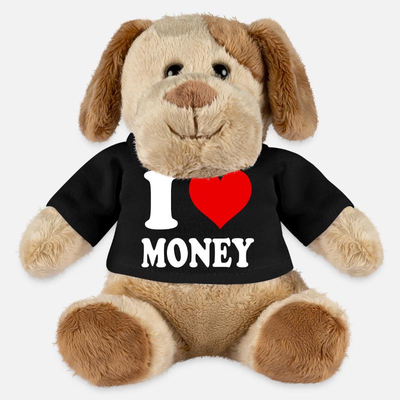 Ich liebe Geldherz lustig witzig - MiniFeet® Hund Helge - Schwarz