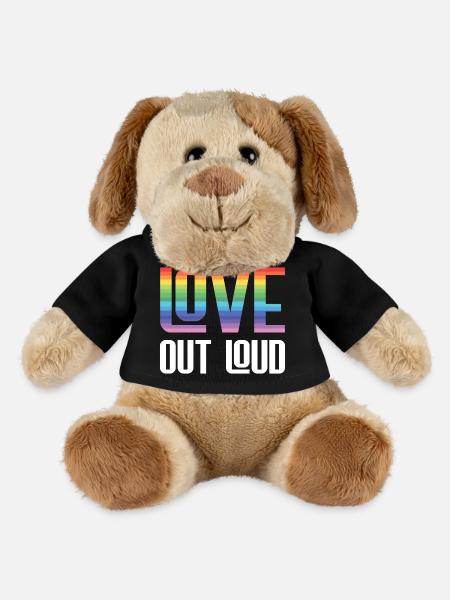 Mois de la fierté LGBTQ - Love Out Loud - Chien en peluche Helge MiniFeet® - noir