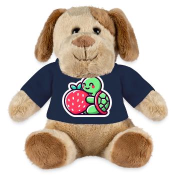 Cute Turtle Hugs a sweet Strawberry - MiniFeet® Dog Helge - french navy - Front