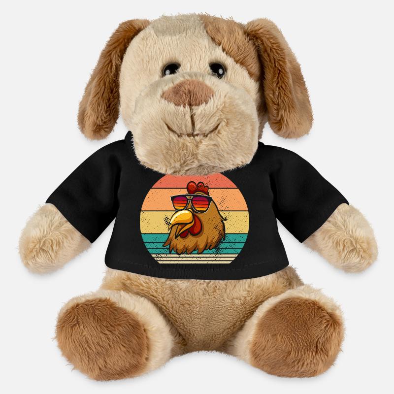 Poules Poule - Chien en peluche Helge MiniFeet® - noir