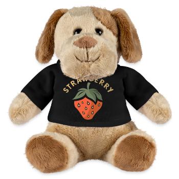 Strawberry Logo Symbol - Früchte im Comic Stil - MiniFeet® Hund Helge - Schwarz - Vorne