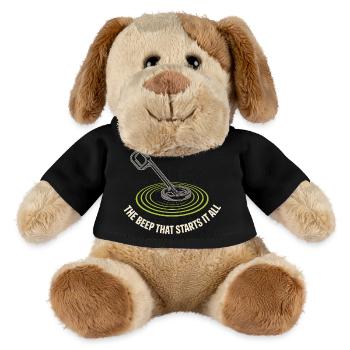 Introverted metal detector hobbyist - MiniFeet® Dog Helge - black - Front