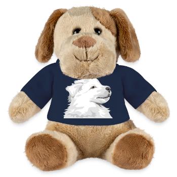 Weißer Welpe - MiniFeet® Hund Helge - French Navy - Vorne