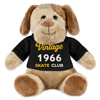 Vintage 1966 Skate Club Retro Geburtsjahr Geschenk - MiniFeet® Hund Helge - Schwarz - Vorne