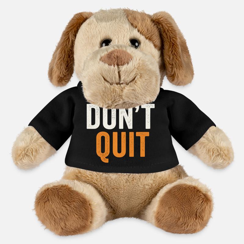Dont Quit Bold Distressed Typography - MiniFeet® Dog Helge - black