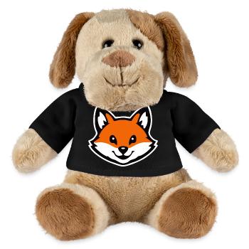 Fuchs Gesicht Sticker Cartoon - MiniFeet® Hund Helge - Schwarz - Vorne
