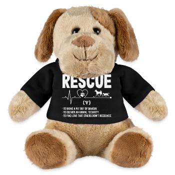 Sauvetage d’animaux Palpitations cardiaques Grondantes Aide Amour - Chien en peluche Helge MiniFeet® - noir - Devant