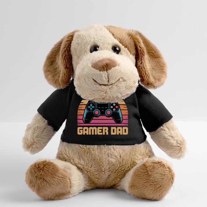 Gamer Dad Retro Controller Sunset Zocken Zocker Chien en peluche Helge MiniFeet®