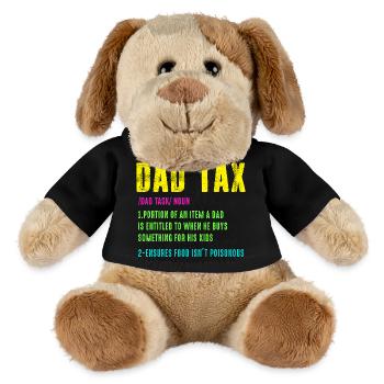 Dad Tax Neon Humor Tee - MiniFeet® Dog Helge - black - Front
