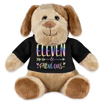 Onze & Fabuleux Scénario Arc-en-ciel - Chien en peluche Helge MiniFeet® - noir - Devant