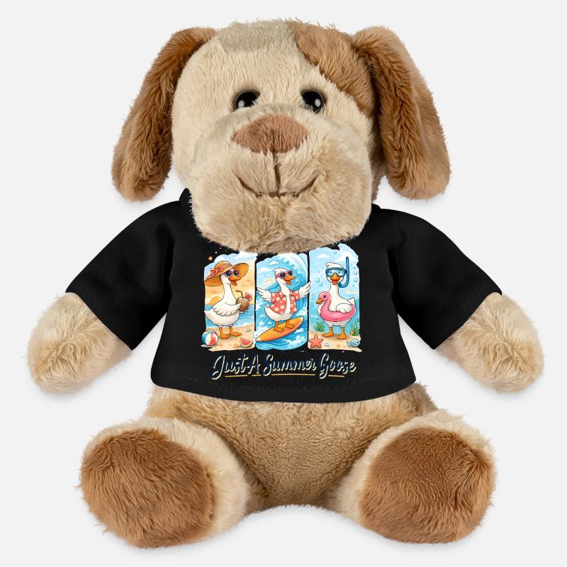 Summer Geese Trio Summer Vibe Vacation Beach - MiniFeet® Dog Helge - black