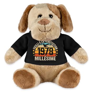 Millésime 1978 Cadeau D’anniversaire Rétro 1978 - Chien en peluche Helge MiniFeet® - noir - Devant