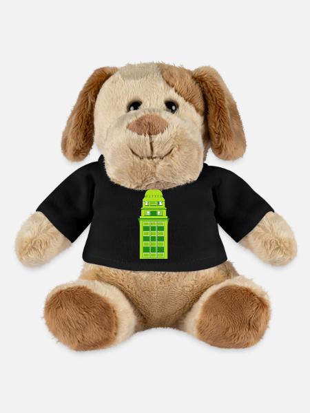 Retro Green Tower Clock - MiniFeet® Dog Helge - black
