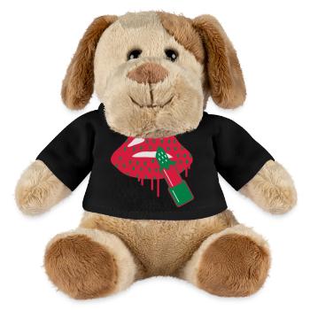 Rouge à lèvres fraise - Chien en peluche Helge MiniFeet® - noir - Devant