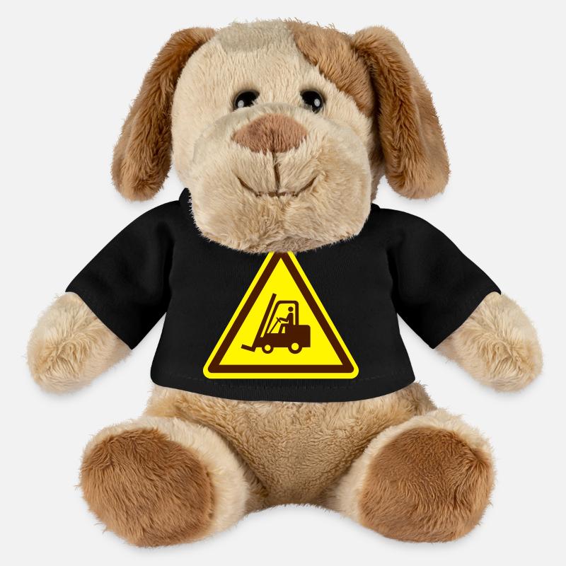 Forklift plate (colors adjustable!) - MiniFeet® Dog Helge - black