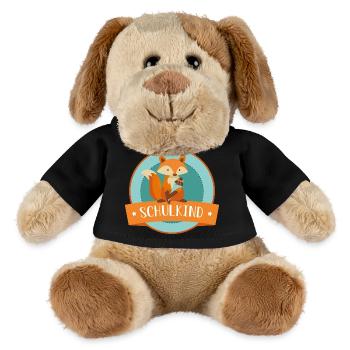 Schulkind - schlauer Fuchs - Schulbeginn - MiniFeet® Hund Helge - Schwarz - Vorne