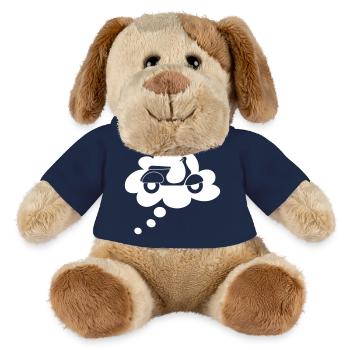 Roller urlaubsreif Denkblase Italien Sprechblase - MiniFeet® Hund Helge - French Navy - Vorne