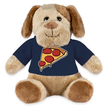 Tranche de pizza - Chien en peluche Helge MiniFeet® - bleu marine - Devant