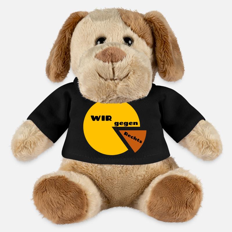 WIR gegen Rechts - Statement gegen Intoleranz - MiniFeet® Hund Helge - Schwarz