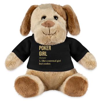 poker - Chien en peluche Helge MiniFeet® - noir - Devant