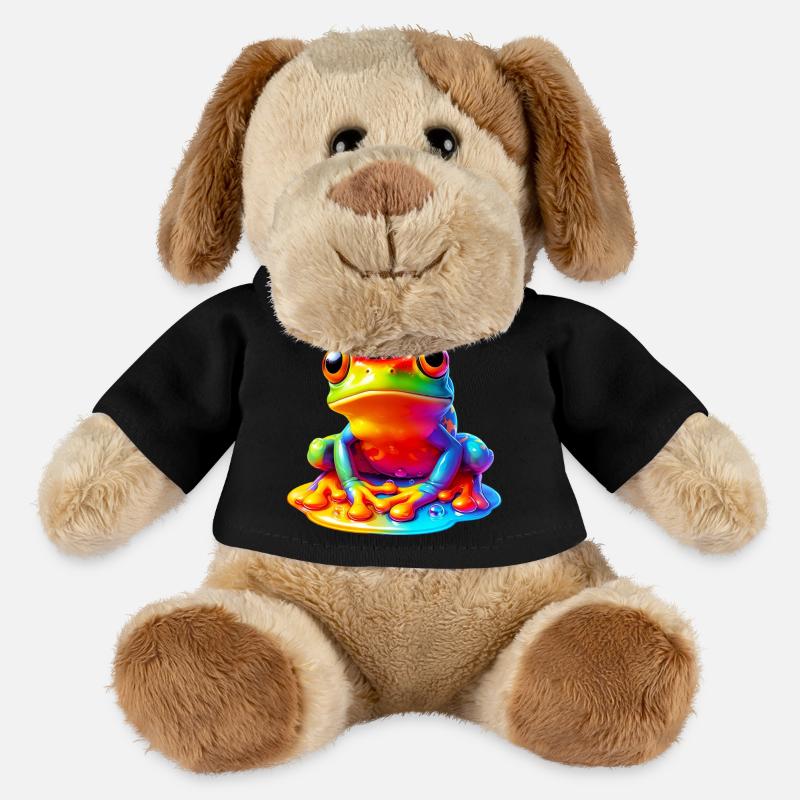 Grenouille - Chien en peluche Helge MiniFeet® - noir