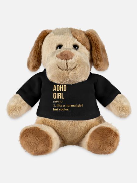 TDAH - Chien en peluche Helge MiniFeet® - noir