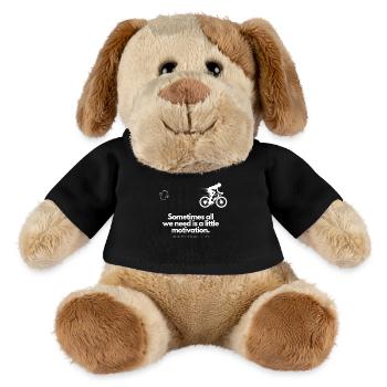 Extra Portion Motivation Fahrradfahrerinnen Handy - MiniFeet® Hund Helge - Schwarz - Vorne