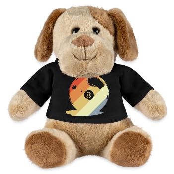 Retro Billardkugel Grafik - MiniFeet® Hund Helge - Schwarz - Vorne