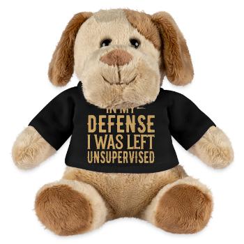 Zu meiner Verteidigung muss ich sagen, dass ich unbeaufsichtigt gelassen wurde - MiniFeet® Hund Helge - Schwarz - Vorne