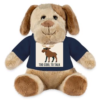 Cooler Elch mit Sonnenbrille und Text - MiniFeet® Hund Helge - French Navy - Vorne