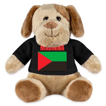 T-shirt Madinina drapeau Martinique - Chien en peluche Helge MiniFeet® - noir - Devant