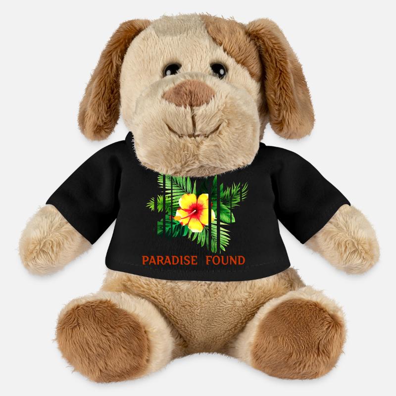 Tropical Hibiscus Paradise Found - MiniFeet® Dog Helge - black