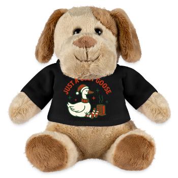 Weihnachtsgans nur ein gemütlicher Gänseurlaub - MiniFeet® Hund Helge - Schwarz - Vorne