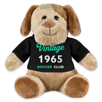 Vintage 1965 – Soccer Club Retro Geburtsjahr - MiniFeet® Hund Helge - Schwarz - Vorne