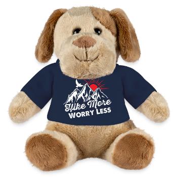 Berglandschaft Sonnenaufgang Weniger Sorgen - MiniFeet® Hund Helge - French Navy - Vorne