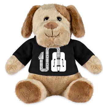 Abstract Shape Retro-Gitarre - MiniFeet® Hund Helge - Schwarz - Vorne