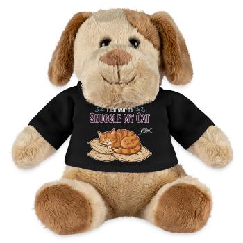 Red Cat Nap Humor Zitat: Kuschel meine Katze - MiniFeet® Hund Helge - Schwarz - Vorne