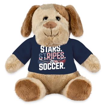 Stars Stripes Soccer – USA Fußball Fan - MiniFeet® Hund Helge - French Navy - Vorne