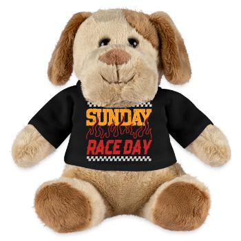 Car Racing Motorsport Sunday Race Day - MiniFeet® Dog Helge - black - Front